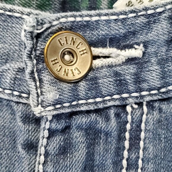 Cinch Jeans Mens 33x32 Blue Grant Relaxed Fit Western Style Cotton Denim - Picture 3 of 12